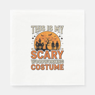 Scary Woodworking Costume Halloween Vintage Design Napkin
