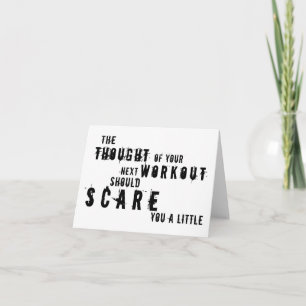 Scary Workout greeting card