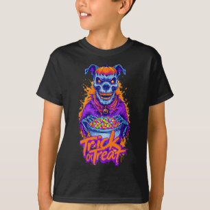 Scary Zombie Skeleton Dogs Halloween T-Shirt