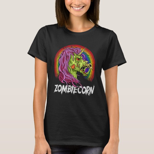 Scary Zombiecorn Zombie Unicorn Halloween Costume  T-Shirt (Front)