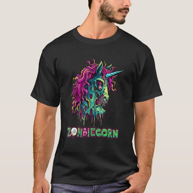 Scary Zombiecorn Zombie Unicorn Halloween Costume  T-Shirt (Front)