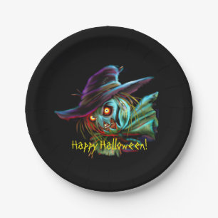 ScaryCrow Scarecrow Paper Plate
