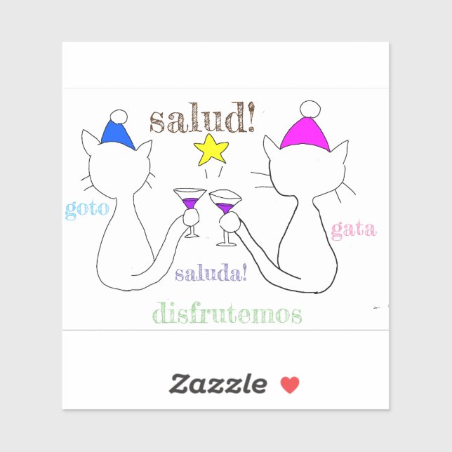 scat sticker salud cheers (Sheet)