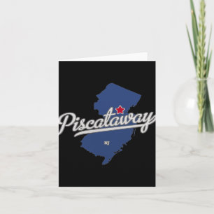 Scataway New Jersey Nj Map Card