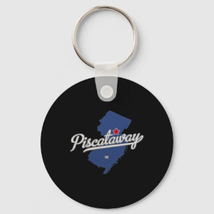Scataway New Jersey Nj Map Key Ring
