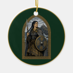 Scathach of Skye Ceramic Tree Decoration