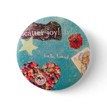 Scatter Joy! Collage Glitter Pin