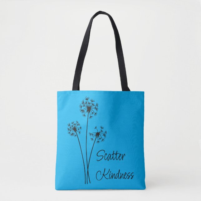 Scatter Kindness Dandelion Cascade Tote Bag (Front)