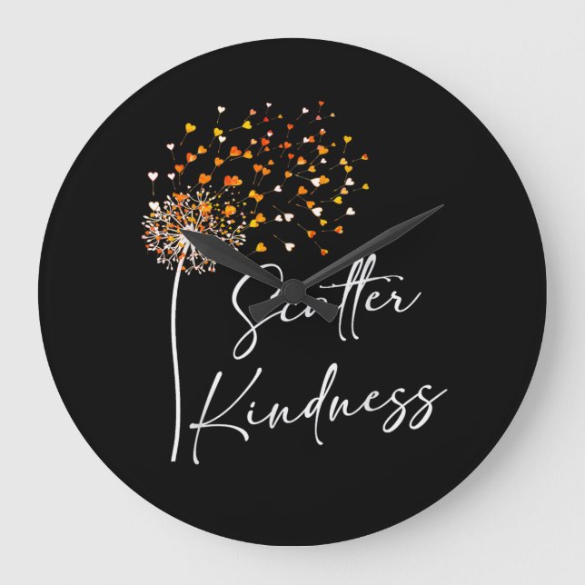 Scatter Kindness Unity Day Anti-Bullying Be Kind Large Clock (Front)