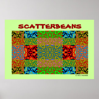 Scatterbeans Multi Colour Collage Poster