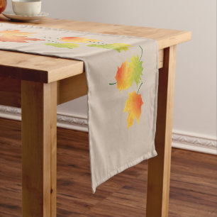 Scattered Autumn Leaves Table Runner