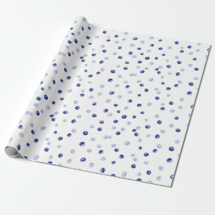 Scattered Blueberries Pattern Wrapping Paper