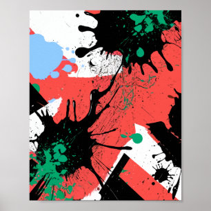 Scattered Chaos of Colors Poster