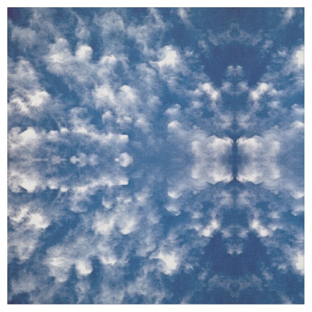Scattered Clouds Fabric (Close Up)