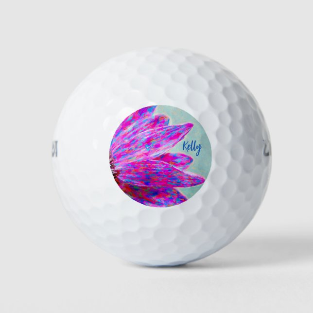 Scattered Colour Personalised Golf Balls (Front)