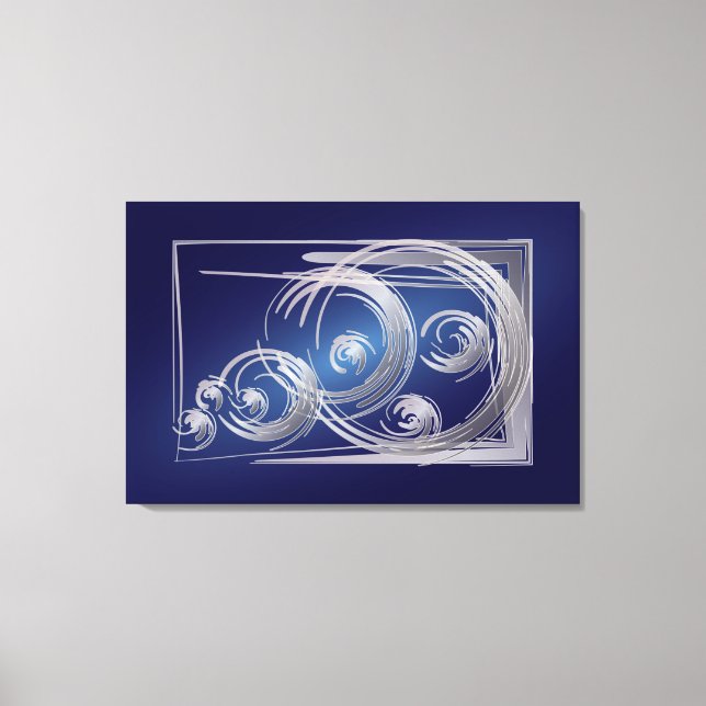 Scattered Fibonacci circles Canvas Print (Front)