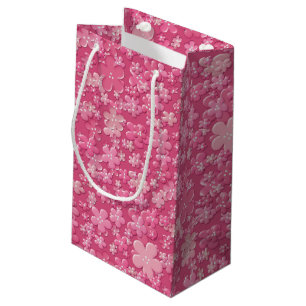 Scattered Flowers, Mauve-GIFT BAG S