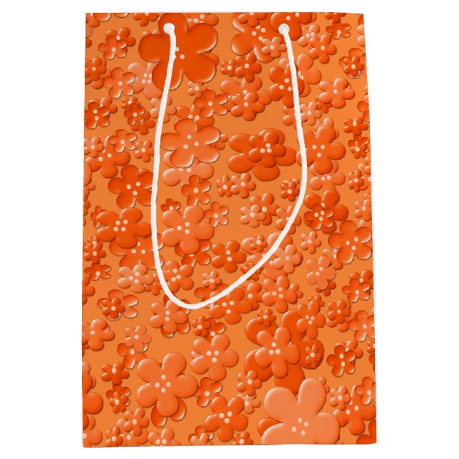 Scattered Flowers, Orange-GIFT BAG M (Front)