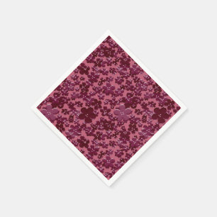 Scattered Flowers, Plum-PAPER PARTY NAPKINS