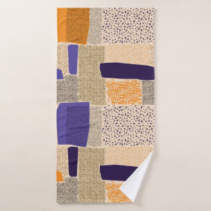 Scattered Geometric Line Shapes. Abstract Backgrou Bath Towel