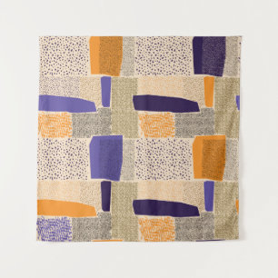 Scattered Geometric Line Shapes. Abstract Backgrou Tapestry