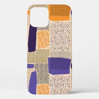 Scattered Geometric Lines: Abstract Art iPhone 12 Case