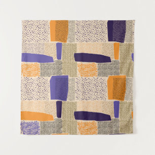Scattered Geometric Lines: Abstract Art Tapestry