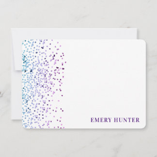 Scattered Glitter Blue and Purple Card
