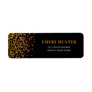 Scattered Glitter Gold and Orange