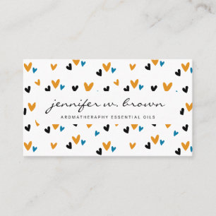 Scattered Hearts Confetti Business Card