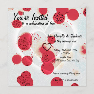 Scattered Hearts Invitation