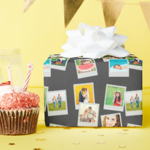 Scattered Instagram Photo Collage Wrapping Paper