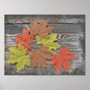 Scattered Leaves Poster