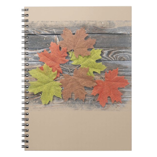 Scattered leaves spiral notebook (Front)