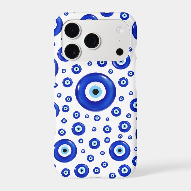 Scattered Nazar Evil Eye Pattern iPhone Case (Back)