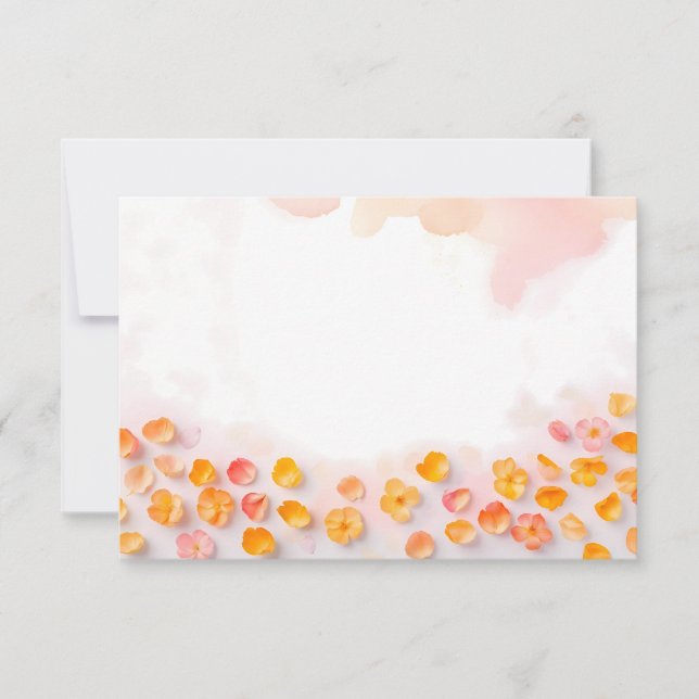 Scattered Petals Background  Invitation (Front)