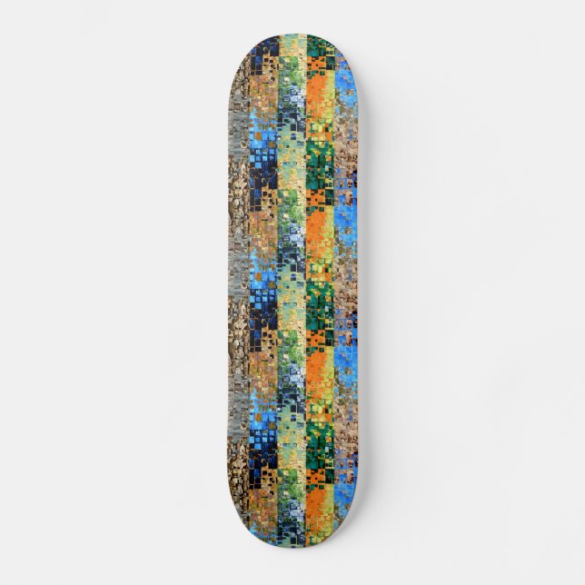 Scattered Photo Collage Skateboard (Front)