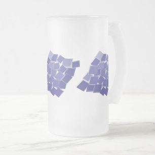 Scattered purple shades frosted glass beer mug