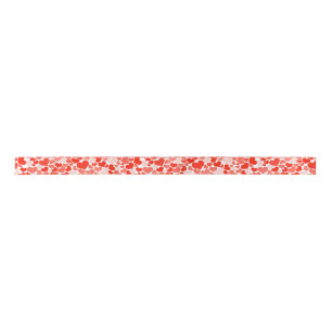 Scattered Red Hearts Galore  Satin Ribbon