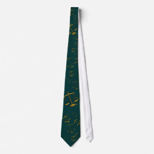 Scattered Scales of Justice Law Tie