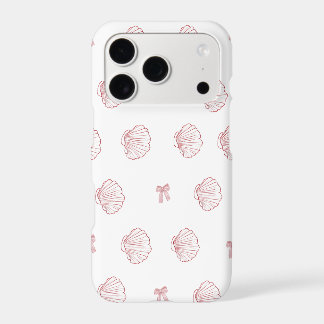 Scattered Seashells Bows Pink Coastal Coquette Cas