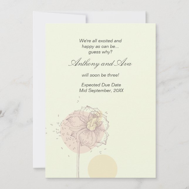 Scattered Seeds Pregnancy Announcement (Front)