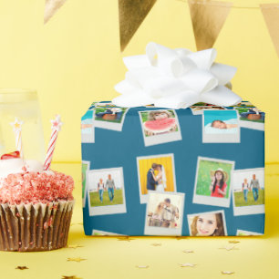 Scattered Snapshots Custom Photo Wrapping Paper