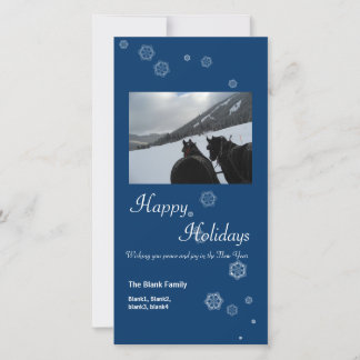 scattered snowflakes 6 holiday photo card