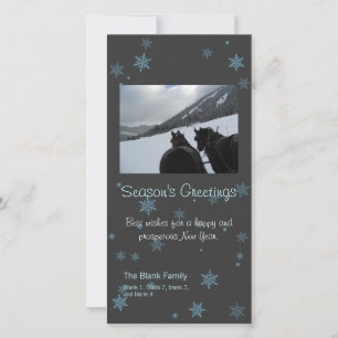 scattered snowflakes holiday photo card