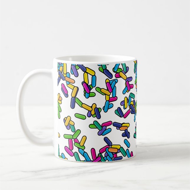 Scattered Sprinkles Pattern Coffee Mug (Left)