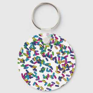 Scattered Sprinkles Pattern Key Ring
