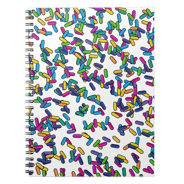 Scattered Sprinkles Pattern Notebook (Front)