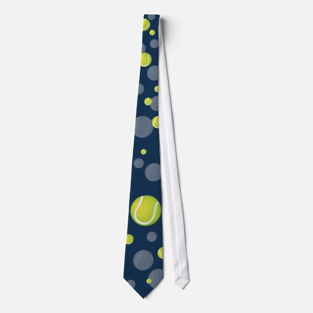 Scattered Tennis Balls | Sports Gift Tie (Front)