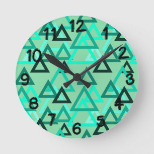 Scattered Triangles  Round Clock